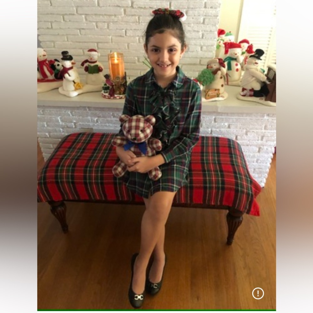 Ralph Lauren Classic Flannel Ruffles Long-Cuff Sleeves Shirtdress - Picture 2 of 9